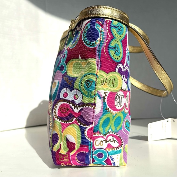 Coach Poppy Pop Graffiti Glam Mini Tote Bag - Picture 3 of 10